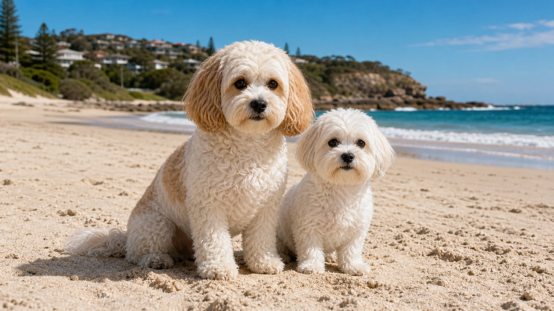 Molly and Shaina together on an Australian beach