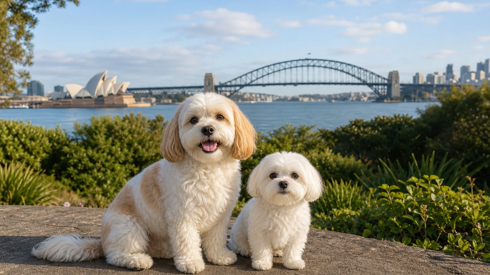 Molly and Shaina overlooking Sydney Harbour